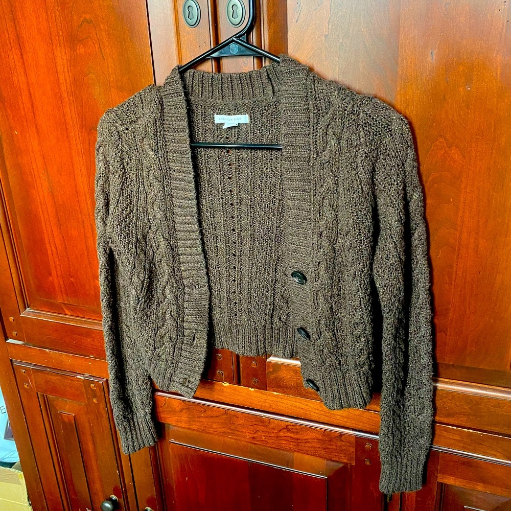 XS AMERICAN EAGLE CROPPED CARDIGAN